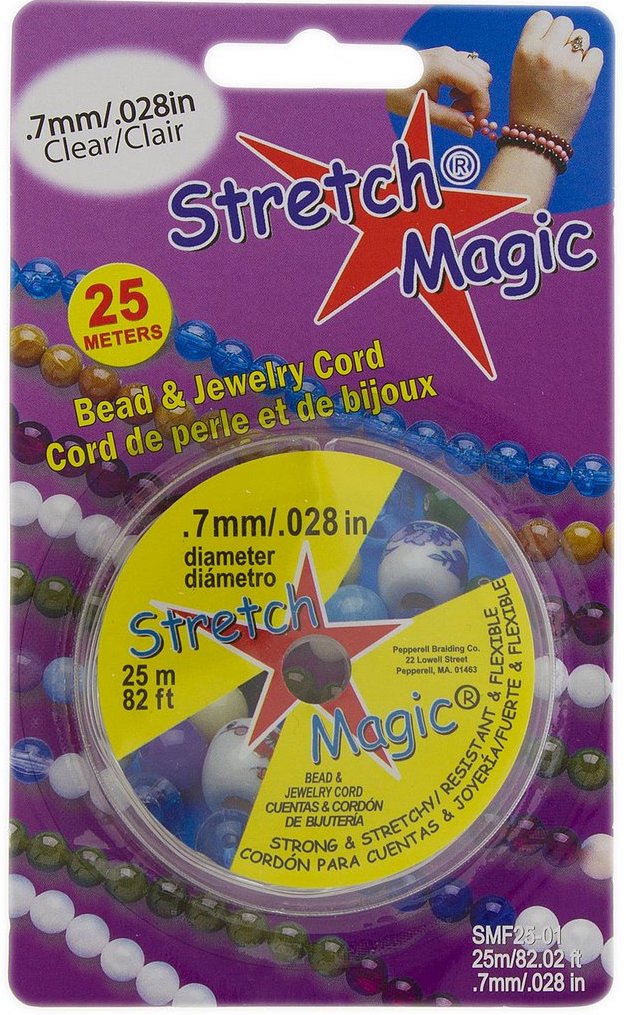 Stretch Magic Jewelry Cord - 0.5 mm x 82 ft, Black