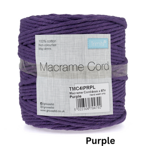 Trimits Macramé Cord: Cotton: 87m x 4mm