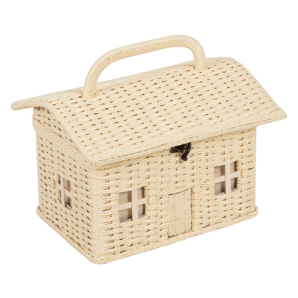 HobbyGift Sewing Box: Wicker: House: Bird Aviary