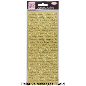 Anitas Outline Stickers - Family Relative Messages