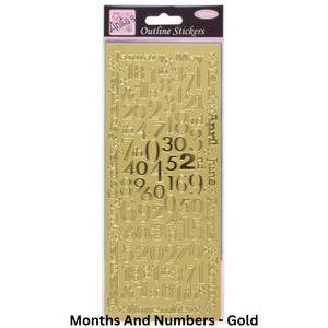 Anitas Outline Stickers - Letters & Numbers