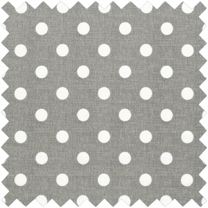 HobbyGift Knitting Bag: Grey Linen Polka Dot