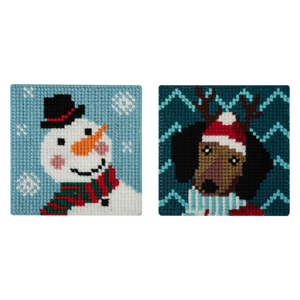 Trimits Counted Cross Stitch Kit: My First: Christmas Dog and Snowman