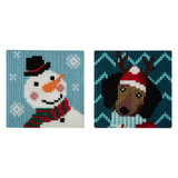 Trimits Counted Cross Stitch Kit: My First: Christmas Dog and Snowman