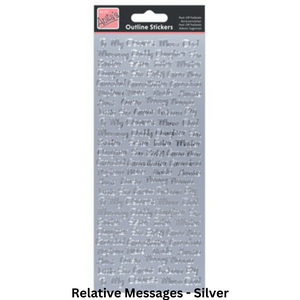 Anitas Outline Stickers - Family Relative Messages