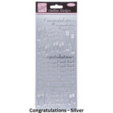 Anitas Outline Stickers - Wedding/Congratulations