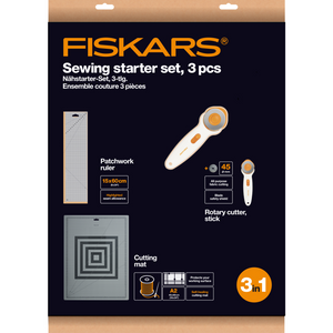 Fiskars Rotary Cutter, Mat and Ruler: Set of 3