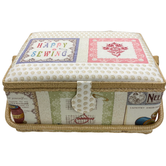 SewProCrafts Sewing Basket Happy Sewing 