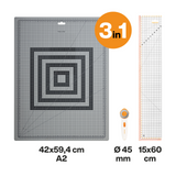 Fiskars Rotary Cutter, Mat and Ruler: Set of 3