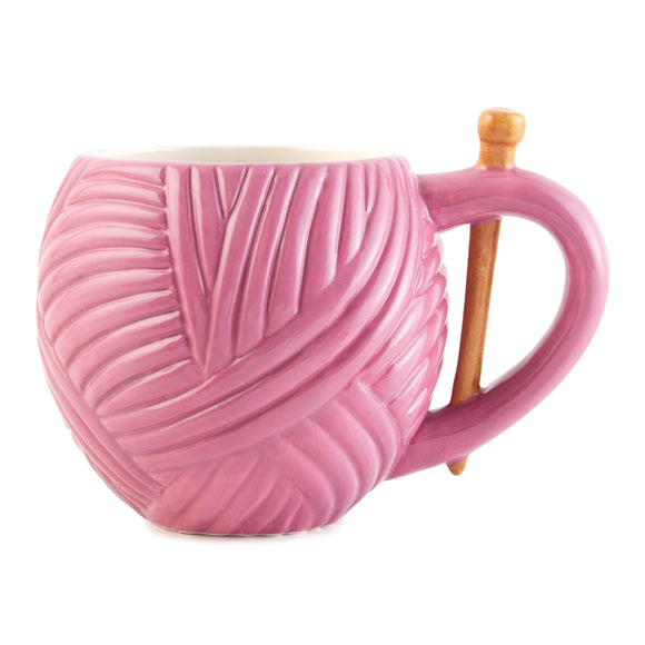 Sew Thirsty Novelty Knitting Yarn Mug - Pink