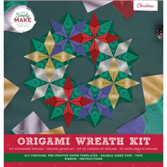 Simply Make Origami Wreath Kit - Christmas
