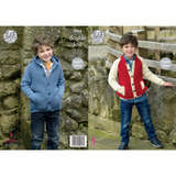 King Cole Knitting Pattern Jacket & Hoodie Knitted in Majestic DK 4924