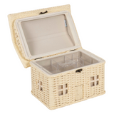 HobbyGift Sewing Box: Wicker: House: Bird Aviary