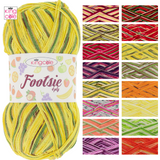 King Cole Footsie 4Ply 100g Wool - All Colours 