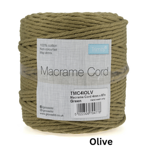 Trimits Macramé Cord: Cotton: 87m x 4mm