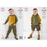 King Cole Knitting Pattern Children’s Sweater and Hoodie: Knitted In King Cole Cherished DK 6176