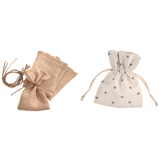 Occasions Jute/Cotton Drawstring Favour Bags - 2 Designs