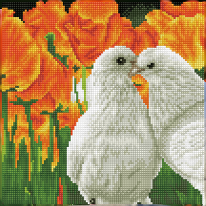 Diamond Dotz - Diamond Painting Kit - Kissing Doves