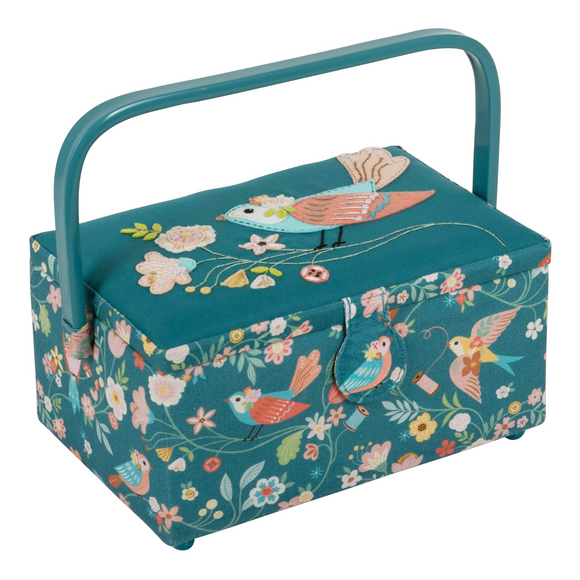 HobbyGift Sewing Box (M): Appliqué: Bird Aviary