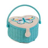 HobbyGift Sewing Box (M): Heart: Appliqué: Flutterby