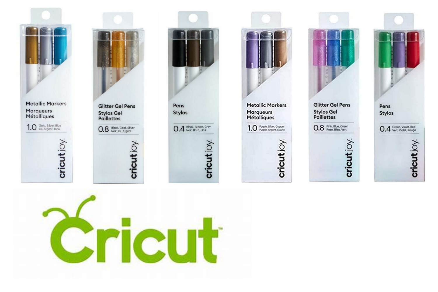 Cricut Joy Metallic Markers, 1.0 (3) Violet, Copper, Silver