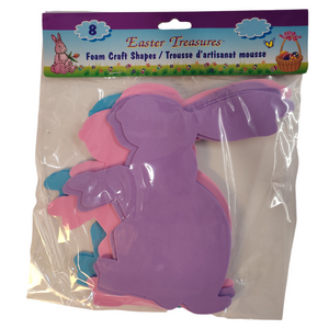 Easter Bunnies Foam Shapes 8pk Easter Treasures 