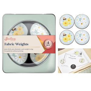 Fabric Weights: Tin: Daisy: Pack of 4 - Sew Easy - Groves and Banks