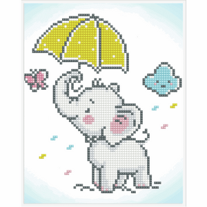 Diamond Dotz - Diamond Painting - Finished Model - Baby Brollie