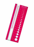 KnitPro View Sizer Knitting Needle Gauge / Ruler - Rectangle - Red