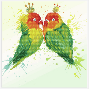 Diamond Dotz - Diamond Painting - Finished Model - Love Birds