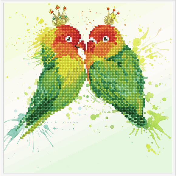 Diamond Dotz - Diamond Painting - Finished Model - Love Birds