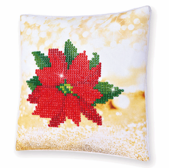 Diamond Dotz - Diamond Painting Kit - Cushion - Poinsettia